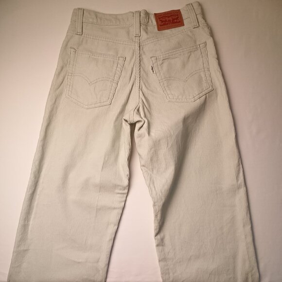 Levi's '94 Baggy Corduroy Jeans Size 26/4 Mid Rise Straight Leg Mint Green Color - Picture 2 of 9